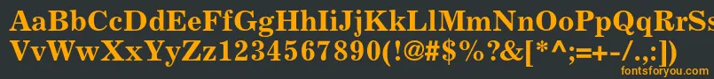 フォントExcelsiorltstdBold – 黒い背景にオレンジの文字