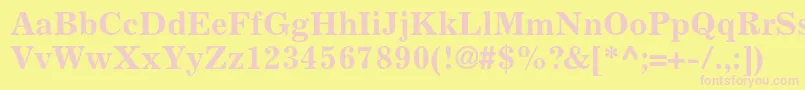 Police ExcelsiorltstdBold – polices roses sur fond jaune