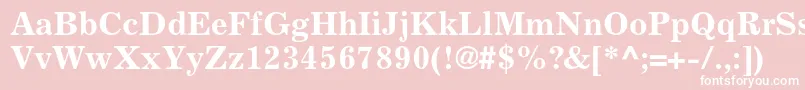 Police ExcelsiorltstdBold – polices blanches sur fond rose