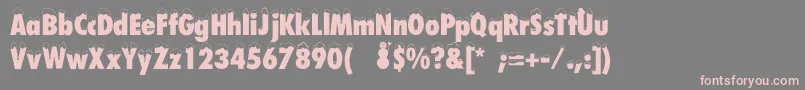Dssnowfall Font – Pink Fonts on Gray Background