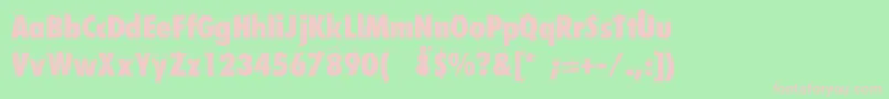 Dssnowfall Font – Pink Fonts on Green Background