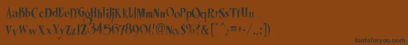 Police LhfMisterSpookyCond – polices noires sur fond brun