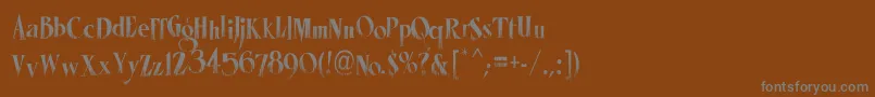 LhfMisterSpookyCond Font – Gray Fonts on Brown Background