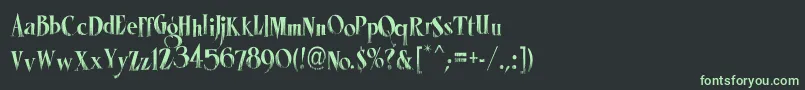 LhfMisterSpookyCond Font – Green Fonts on Black Background