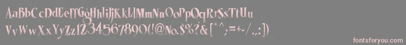 LhfMisterSpookyCond Font – Pink Fonts on Gray Background
