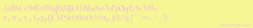 fuente LhfMisterSpookyCond – Fuentes Rosadas Sobre Fondo Amarillo