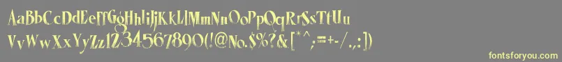 LhfMisterSpookyCond Font – Yellow Fonts on Gray Background