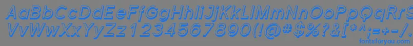 Florsn42 Font – Blue Fonts on Gray Background