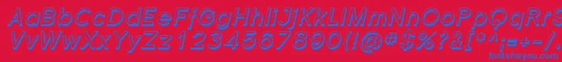 Florsn42 Font – Blue Fonts on Red Background