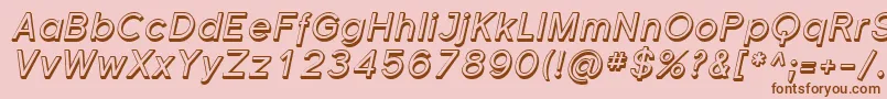 Florsn42 Font – Brown Fonts on Pink Background