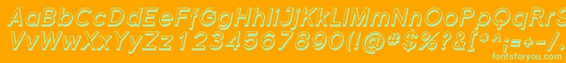 Florsn42 Font – Green Fonts on Orange Background