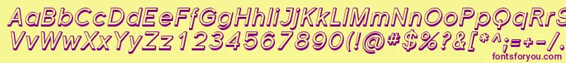 Florsn42 Font – Purple Fonts on Yellow Background