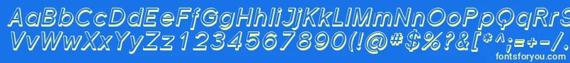 Florsn42 Font – Yellow Fonts on Blue Background