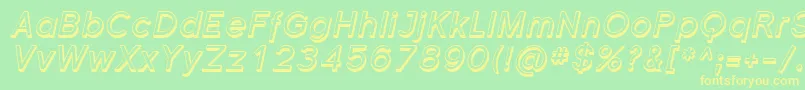 Florsn42 Font – Yellow Fonts on Green Background