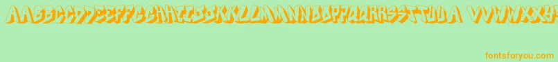 DocallismeOnStreet Font – Orange Fonts on Green Background