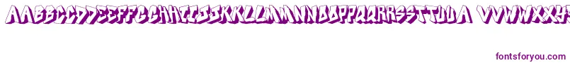 Шрифт DocallismeOnStreet – фиолетовые шрифты на белом фоне