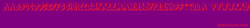 DocallismeOnStreet Font – Red Fonts on Purple Background