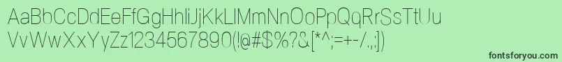 Шрифт NeogramUltralightcnd – чёрные шрифты на зелёном фоне