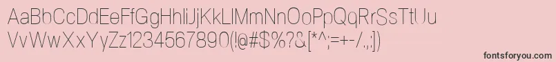 フォントNeogramUltralightcnd – ピンクの背景に黒い文字