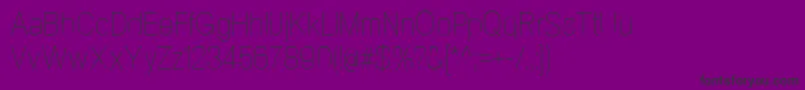 NeogramUltralightcnd-Schriftart – Schwarze Schriften auf violettem Hintergrund