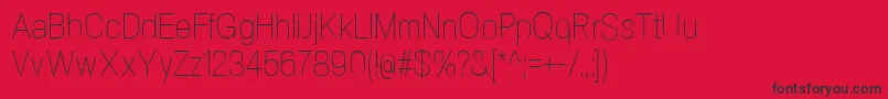 Шрифт NeogramUltralightcnd – чёрные шрифты на красном фоне