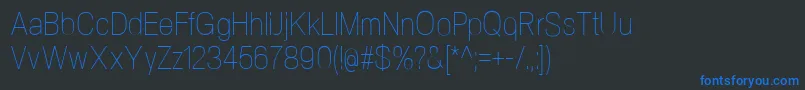 NeogramUltralightcnd Font – Blue Fonts on Black Background