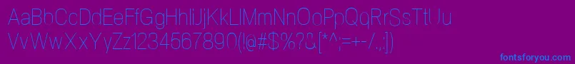 NeogramUltralightcnd Font – Blue Fonts on Purple Background
