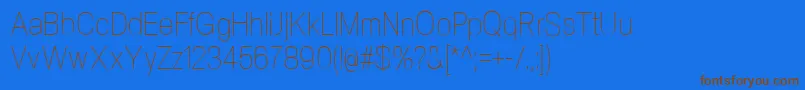 NeogramUltralightcnd Font – Brown Fonts on Blue Background