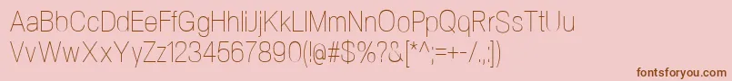 NeogramUltralightcnd Font – Brown Fonts on Pink Background
