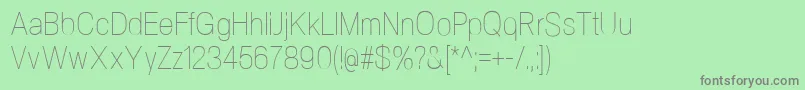 NeogramUltralightcnd Font – Gray Fonts on Green Background
