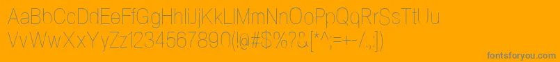 NeogramUltralightcnd Font – Gray Fonts on Orange Background