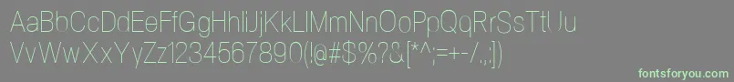 NeogramUltralightcnd Font – Green Fonts on Gray Background
