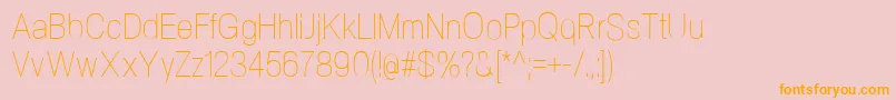 NeogramUltralightcnd Font – Orange Fonts on Pink Background