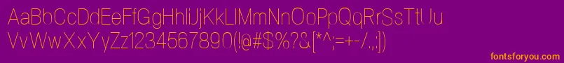 NeogramUltralightcnd Font – Orange Fonts on Purple Background