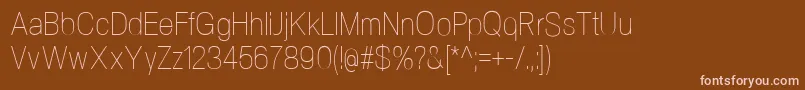 Шрифт NeogramUltralightcnd – розовые шрифты на коричневом фоне