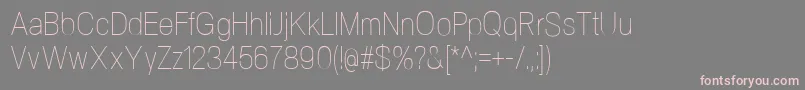 Шрифт NeogramUltralightcnd – розовые шрифты на сером фоне