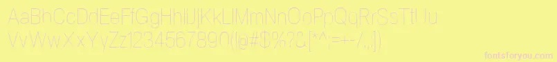フォントNeogramUltralightcnd – ピンクのフォント、黄色の背景