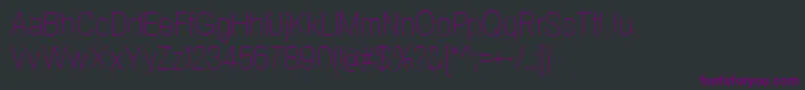 Шрифт NeogramUltralightcnd – фиолетовые шрифты на чёрном фоне