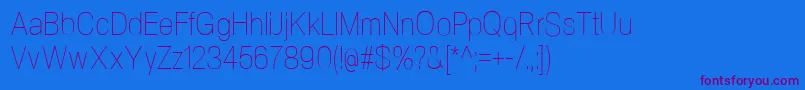 Шрифт NeogramUltralightcnd – фиолетовые шрифты на синем фоне