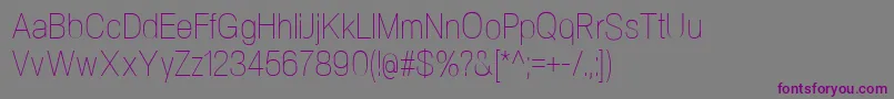Шрифт NeogramUltralightcnd – фиолетовые шрифты на сером фоне
