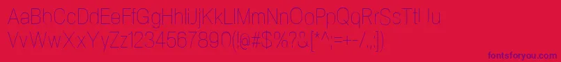 NeogramUltralightcnd Font – Purple Fonts on Red Background