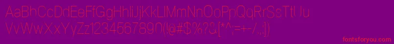 Шрифт NeogramUltralightcnd – красные шрифты на фиолетовом фоне
