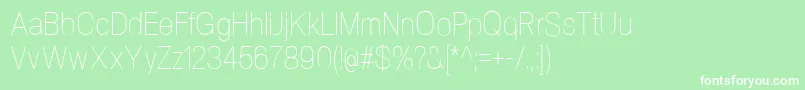 NeogramUltralightcnd Font – White Fonts on Green Background