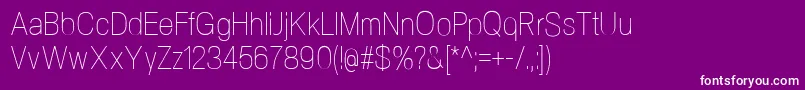 NeogramUltralightcnd Font – White Fonts on Purple Background