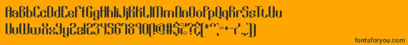 KeyRidgeAltBrk Font – Black Fonts on Orange Background