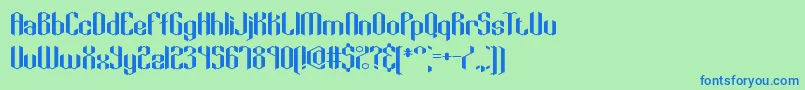 KeyRidgeAltBrk Font – Blue Fonts on Green Background