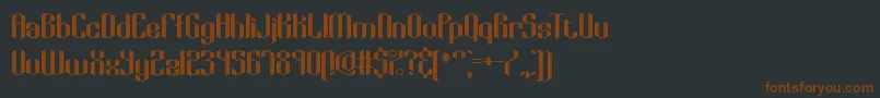 Шрифт KeyRidgeAltBrk – коричневые шрифты на чёрном фоне