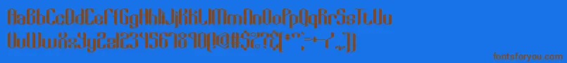 KeyRidgeAltBrk Font – Brown Fonts on Blue Background