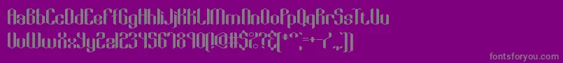 フォントKeyRidgeAltBrk – 紫の背景に灰色の文字