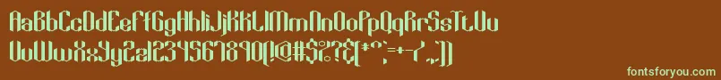 KeyRidgeAltBrk Font – Green Fonts on Brown Background